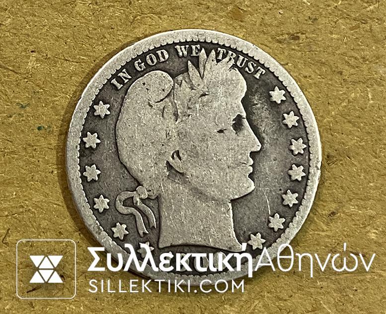 USA quarter 1900  F/VF